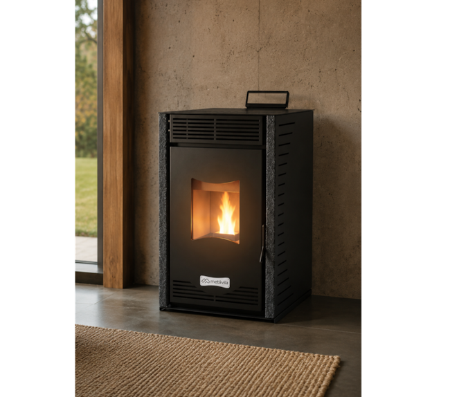 Lareira a Pellet Eletrônica Verona 600PLT - 6 Kw