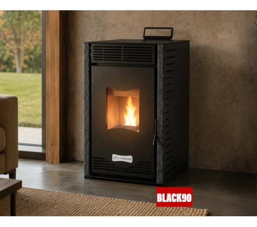 Lareira a Pellet Eletrônica Verona 600PLT - 6 Kw