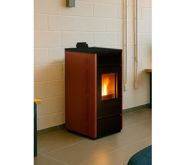 Lareira a Pellet - Vermelha 10 Kw