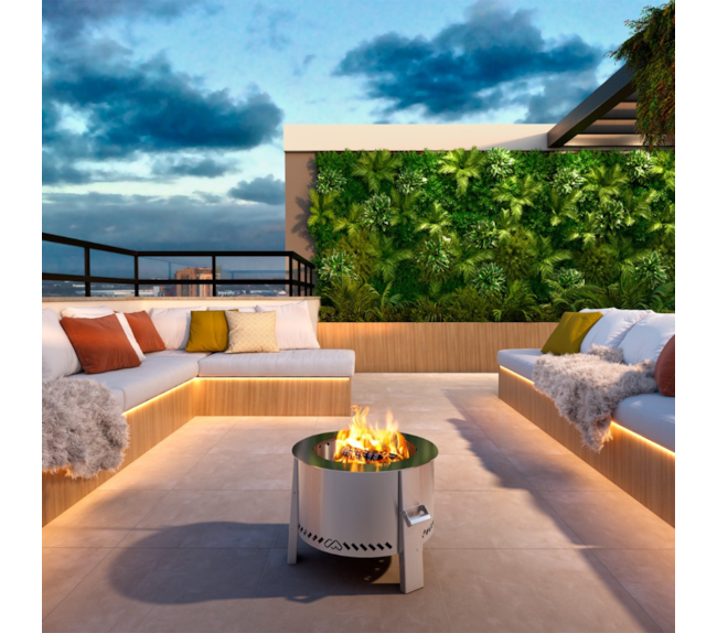 Lareira Garden Com Grill Oscar 550INX - Inox